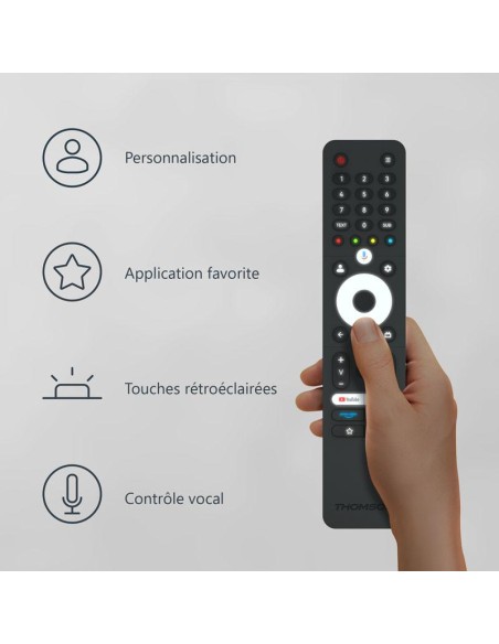 TV Thomson 50QG4S14 installation murale salon moderne TV Thomson 50QG4S14 installation murale salon moderne