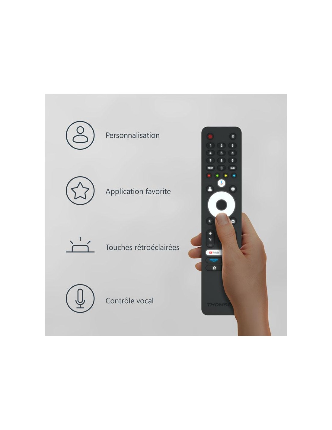 TV Thomson 50 pouces pieds latéraux design moderne