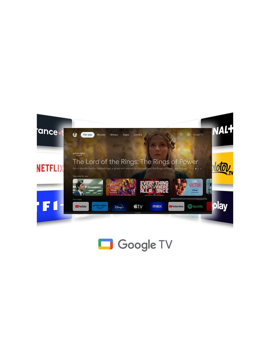 Smart TV Thomson 55 pouces Google TV interface fluide
