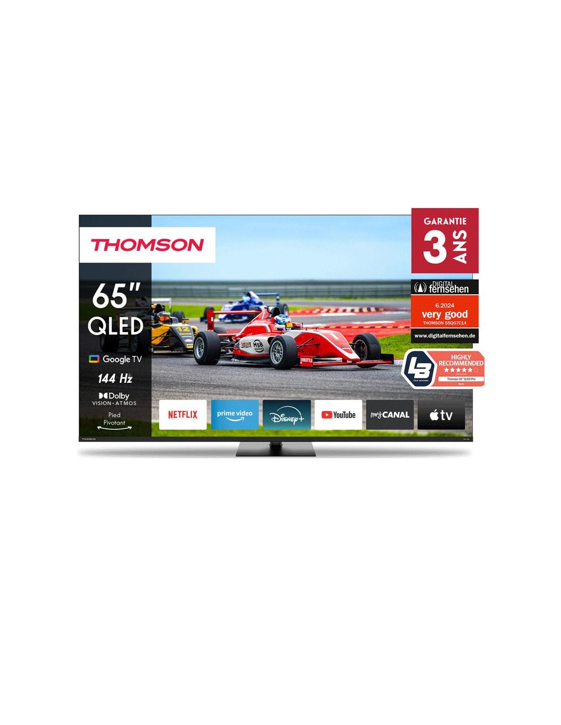TV Thomson 65QG7C14 QLED Pro UHD 4K Google TV Noir