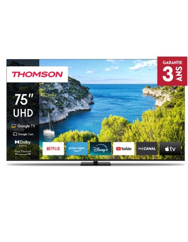 Tv Thomson 75UG5C14 design noir moderne pour salon élégant