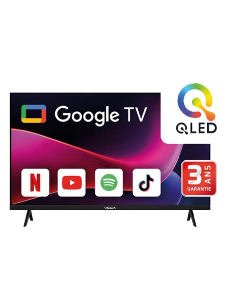 television vega 75 pouces chromecast netflix youtube intégré