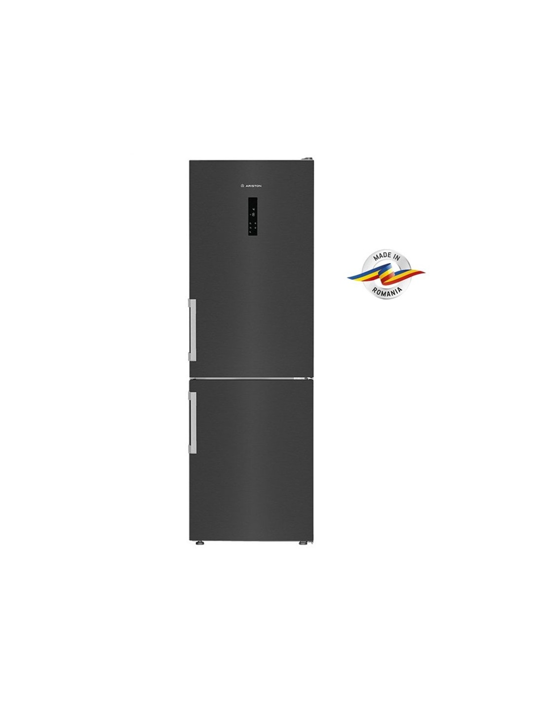 Frigo combiné Ariston inox 350L intérieur LED spacieux