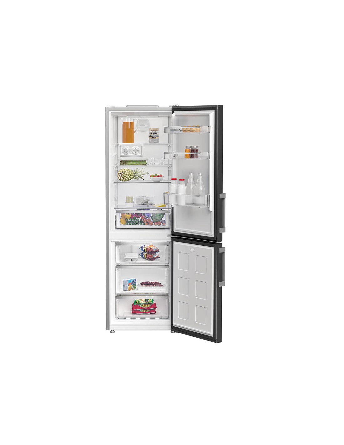 Réfrigérateur Combiné ARISTON NoFrost inox design moderne