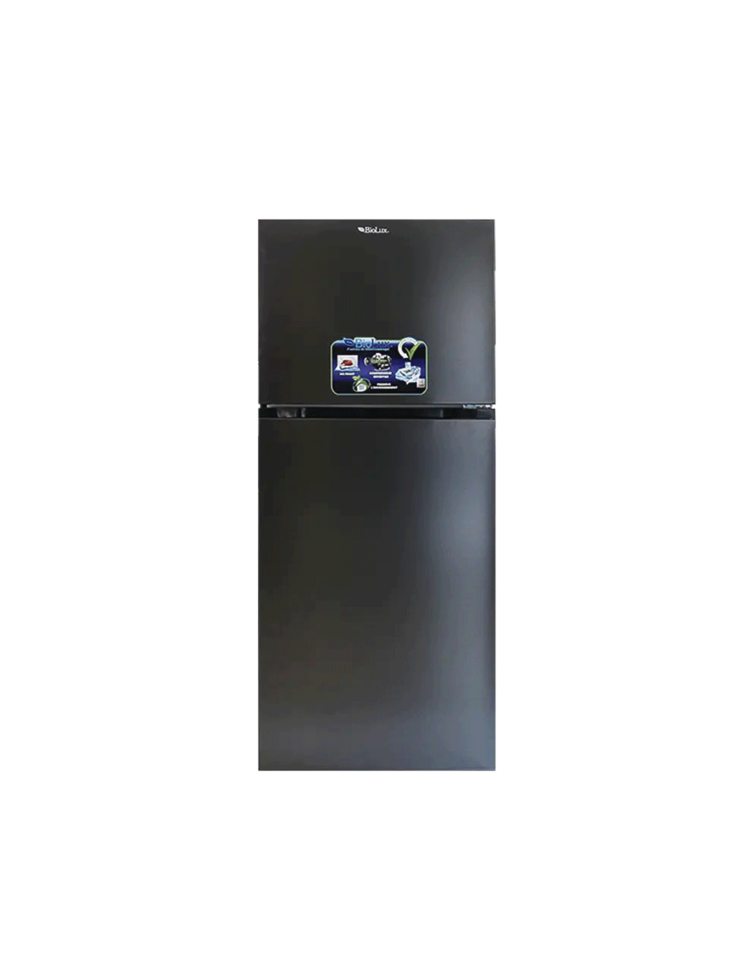 Réfrigérateur BIOLUX 390 Litres silver vue avant moderne
