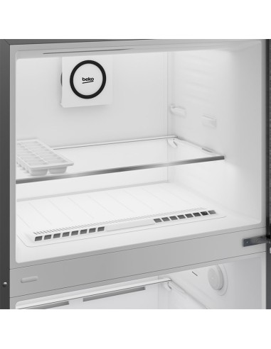 Réfrigérateur BEKO RDNG551M20SXB porte ouverte intérieur LED Réfrigérateur BEKO RDNG551M20SXB porte ouverte intérieur LED