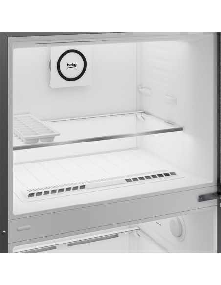 Réfrigérateur BEKO RDNG551M20SXB porte ouverte intérieur LED Réfrigérateur BEKO RDNG551M20SXB porte ouverte intérieur LED