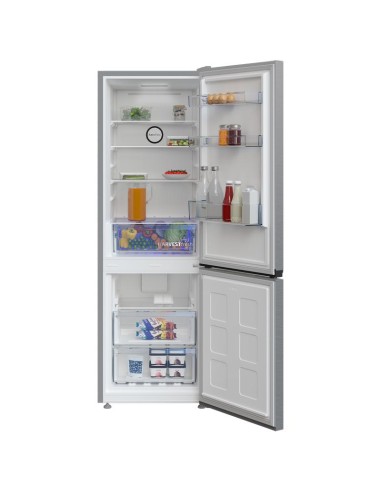 Réfrigérateur Beko Combiné No Frost design inox élégant moderne