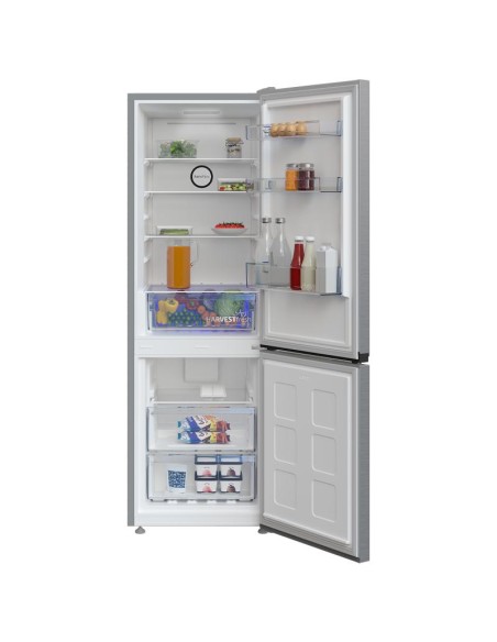 Réfrigérateur Beko Combiné No Frost design inox élégant moderne