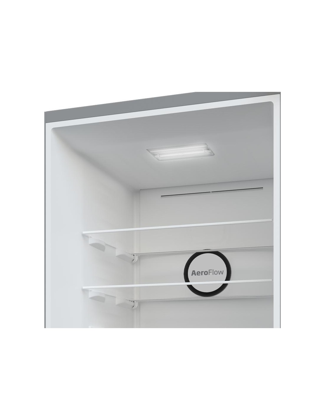 Frigo combiné Beko silver avec éclairage LED intérieur puissant