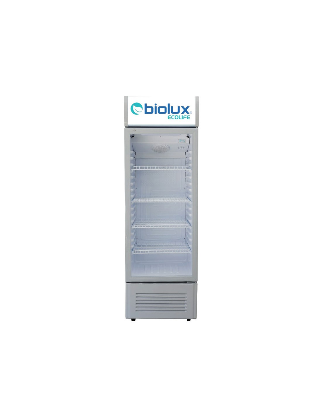 réfrigérateur biolux vitrine gris 168 litres porte vitrée moderne