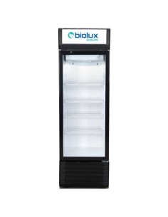 Réfrigérateur vitrine biolux noir avec porte vitrée transparente
