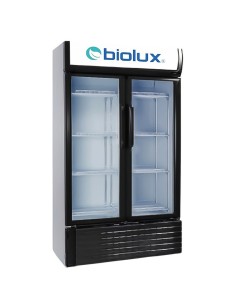 Réfrigérateur vitrine biolux grande capacité avec portes vitrées élégantes