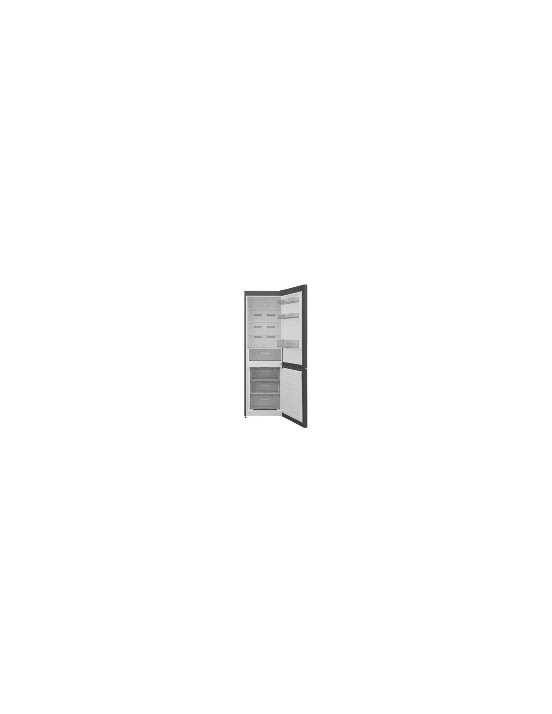 frigo combiné Brandt 380L inox foncé double porte moderne