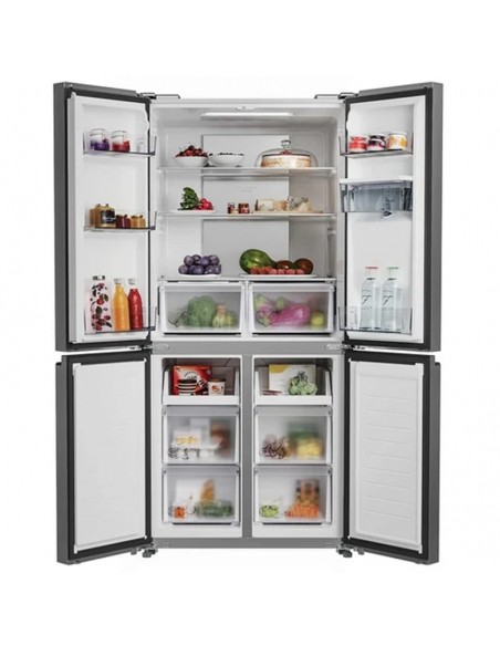 frigo side by side HOOVER Silver cuisine moderne grande capacité frigo side by side HOOVER Silver cuisine moderne grande capacité