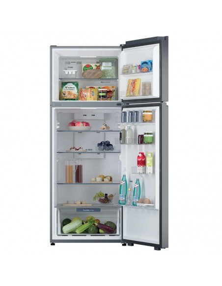 réfrigérateur combiné HOOVER 476 litres design inox moderne