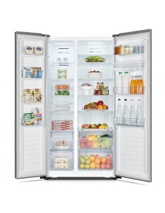 Réfrigérateur side by side HISENSE RS3P518NMC inox vue face 2