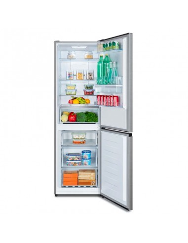 Réfrigérateur combiné HISENSE 300L inox avec congélateur bas pratique Réfrigérateur combiné HISENSE 300L inox avec congélateur bas pratique