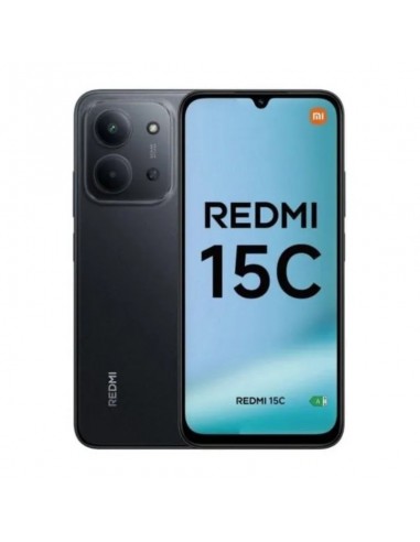 Smartphone redmi 15c noir avec batterie 6000 mAh