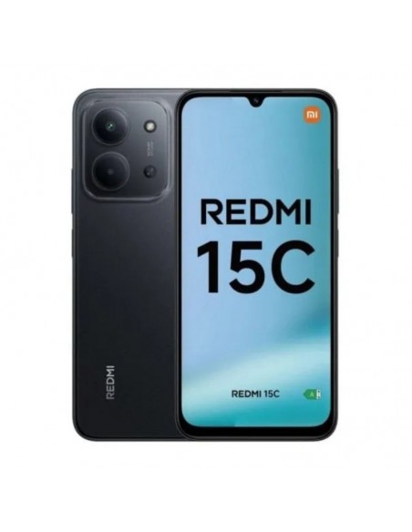 Smartphone redmi 15c noir avec batterie 6000 mAh