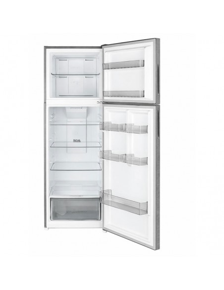 Réfrigérateur IRIS inox 420L compartiments organisés et congélateur