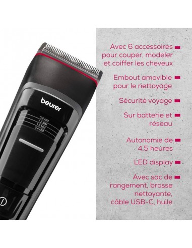 Tondeuse cheveux finition et contour BEURER MN5X noir Tondeuse cheveux finition et contour BEURER MN5X noir