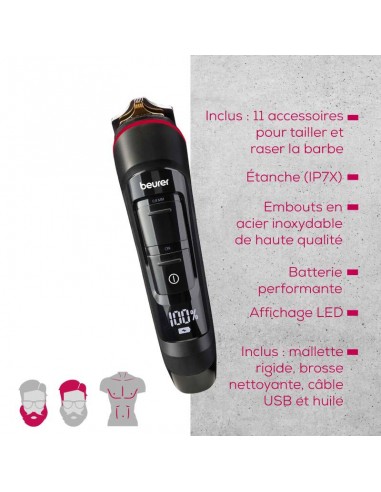 Tondeuse barbe cheveux corps BEURER sans fil rechargeable Tondeuse barbe cheveux corps BEURER sans fil rechargeable