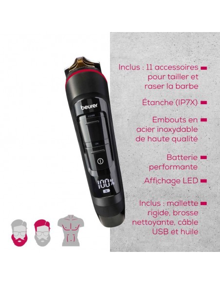 Tondeuse barbe cheveux corps BEURER sans fil rechargeable Tondeuse barbe cheveux corps BEURER sans fil rechargeable