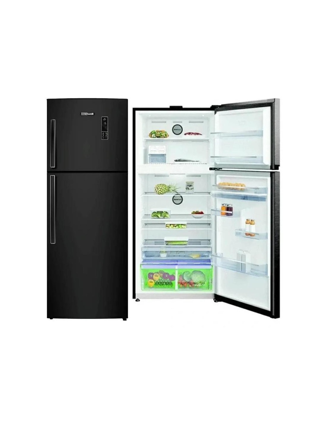 Réfrigérateur MAXWELL MAX-RDNF580AIN design noir cuisine moderne