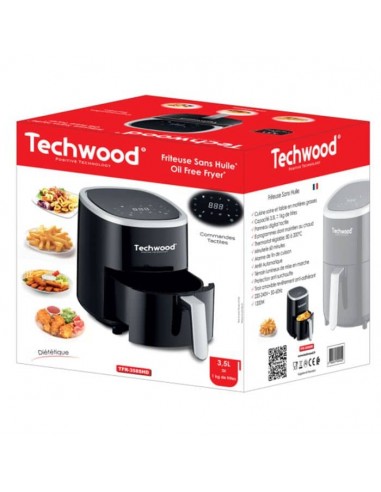 Friteuse Sans Huile TECHWOOD 3.5L TFR-358SHD Noir en Tunisie - Technopro Friteuse Sans Huile TECHWOOD 3.5L TFR-358SHD Noir en Tunisie - Technopro