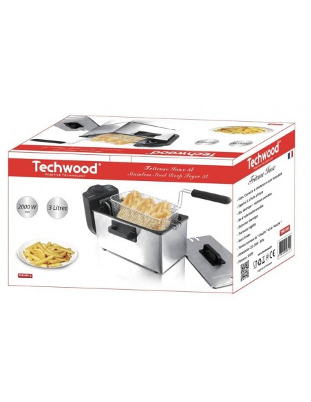 Friteuse TECHWOOD 2000W TFR-304A - Inox en Tunisie Friteuse TECHWOOD 2000W TFR-304A - Inox en Tunisie