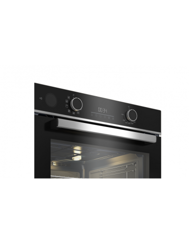 Four encastrable pyrolyse BEKO inox nettoyage automatique intérieur Four encastrable pyrolyse BEKO inox nettoyage automatique intérieur