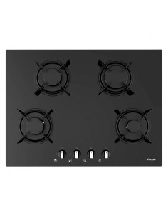 Plaque de Cuisson Vitro Crystal FOCUS 4 Feux 70 cm Noir (F410B)