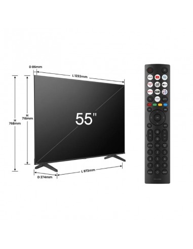 Écran plat Hisense 55 pouces Smart TV haute résolution Écran plat Hisense 55 pouces Smart TV haute résolution