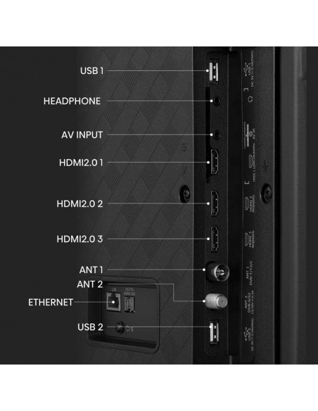 Téléviseur intelligent Hisense 65 pouces avec ports HDMI USB multiples Téléviseur intelligent Hisense 65 pouces avec ports HDMI USB multiples