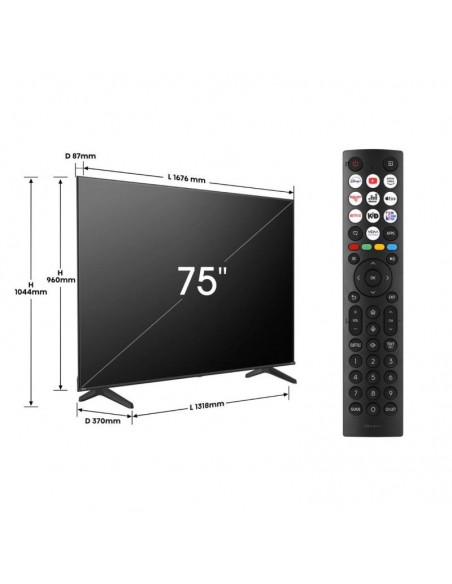 Smart TV Hisense 75 pouces Netflix YouTube streaming Smart TV Hisense 75 pouces Netflix YouTube streaming