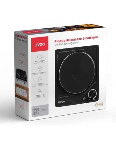 Plaque Électrique Encastrable LIVOO DOC167N 1500W - Noir