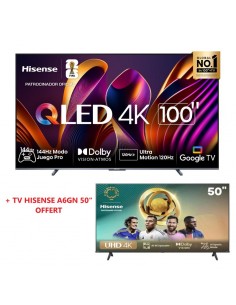 TV Hisense 100Q7N + TV Hisense A6GN 50" gratuit