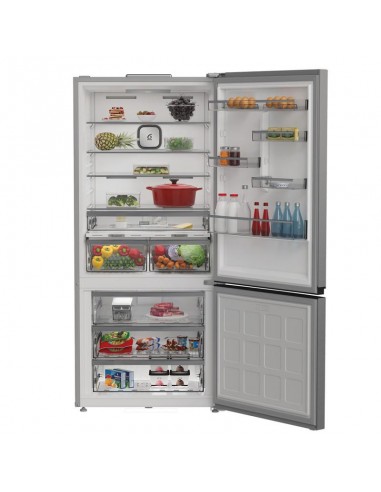 Réfrigérateur NoFrost Whirlpool inox conservation aliments Réfrigérateur NoFrost Whirlpool inox conservation aliments