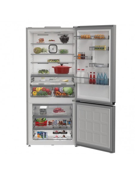 Réfrigérateur NoFrost Whirlpool inox conservation aliments Réfrigérateur NoFrost Whirlpool inox conservation aliments