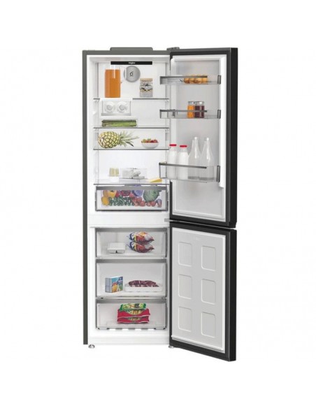 Frigo Whirlpool noir 2 portes congélateur bas 316L