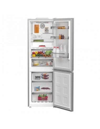 intérieur réfrigérateur Whirlpool NoFrost inox étagères verre