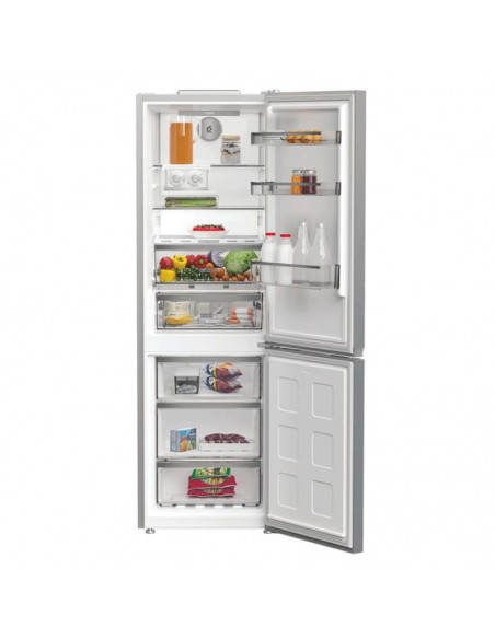 intérieur réfrigérateur Whirlpool NoFrost inox étagères verre