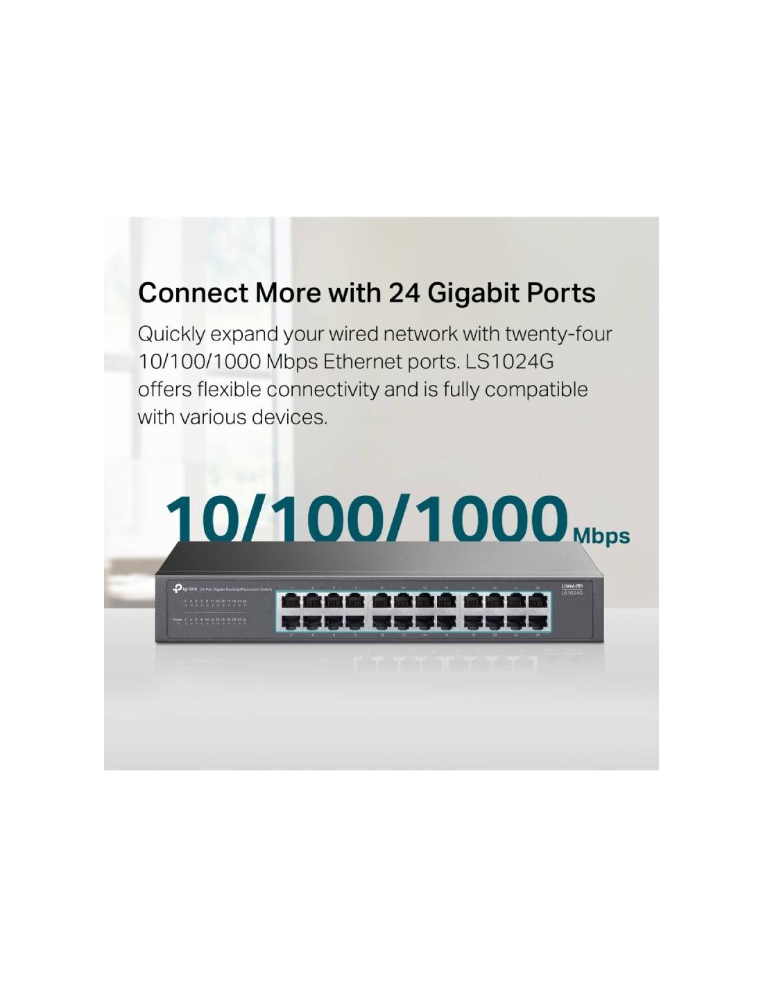 Switch Rackable TP LINK LS1024G 24 ports Gigabit performance réseau