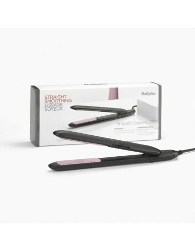 Lisseur Cheveux BABYLISS Smooth Ceramic 230 - Noir - ST241E