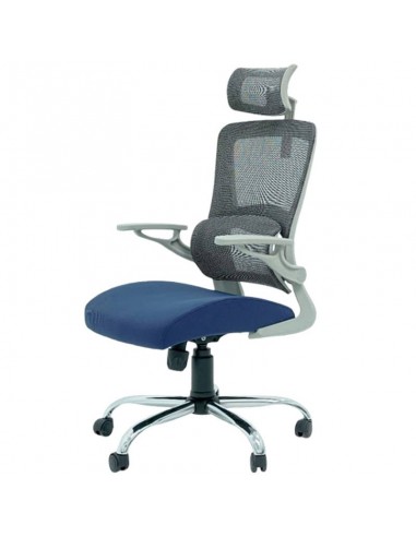 Chaise Directeur Roy Avec Accoudoirs Bleu (Roy-B)