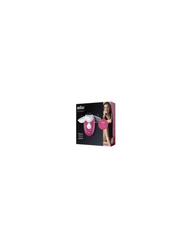 Épilateur BRAUN Silk-3 Blanc/Rose (SE3-410) Tunisie Épilateur BRAUN Silk-3 Blanc/Rose (SE3-410) Tunisie