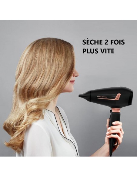 Sèche-cheveux Rowenta 2200W séchage rapide puissant Sèche-cheveux Rowenta 2200W séchage rapide puissant
