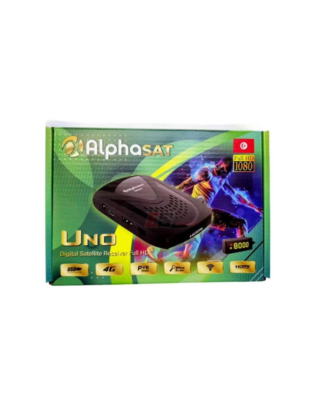 Alphasat Uno Gold WiFi connexion IPTV stable