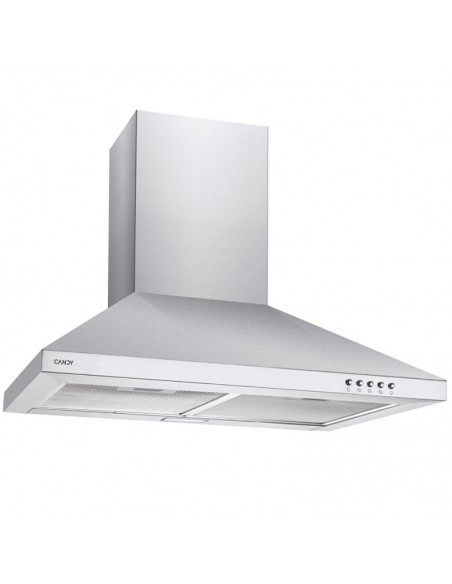 hotte décorative pyramidale inox 60 cm design élégant